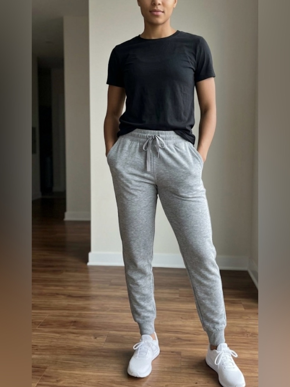 Athletic Works Gray Jogger Sweatpants XS Soft Knit Lounge Pants Pockets